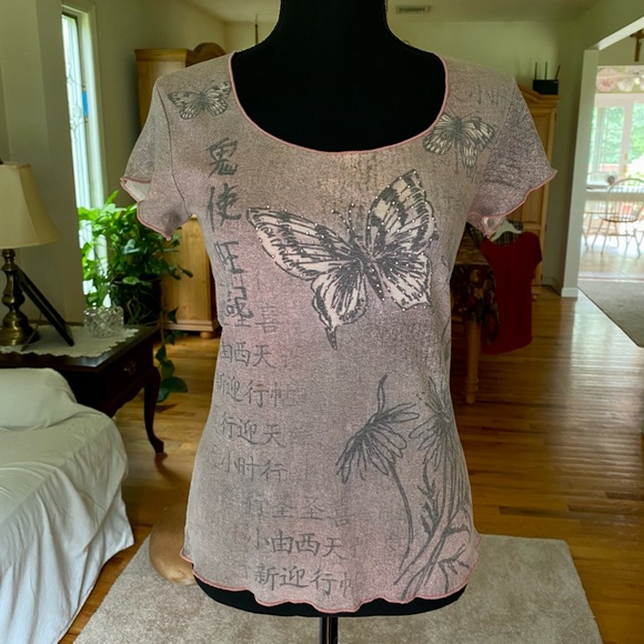 apt. 9 Y2K Butterfly Print Graphic Tee - Picture 3 of 9